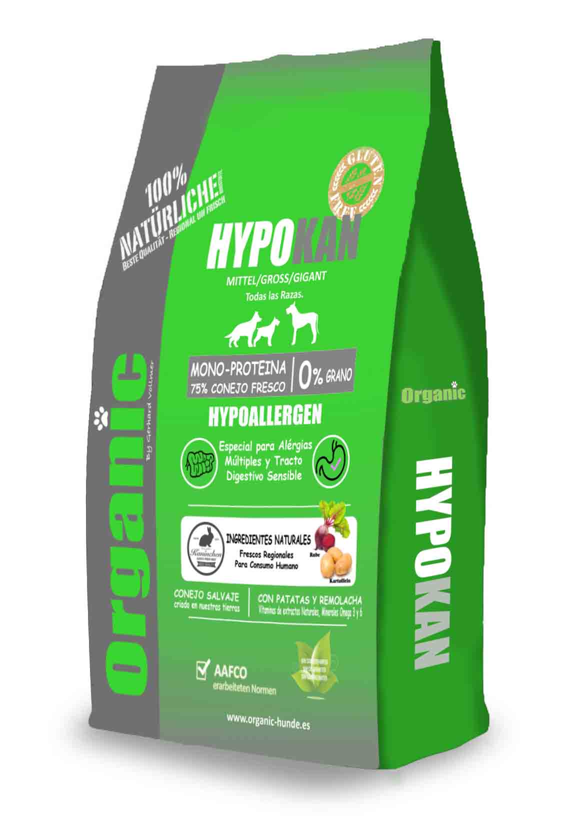 Organic hypokan - Conejo con remolacha hipoalergénico