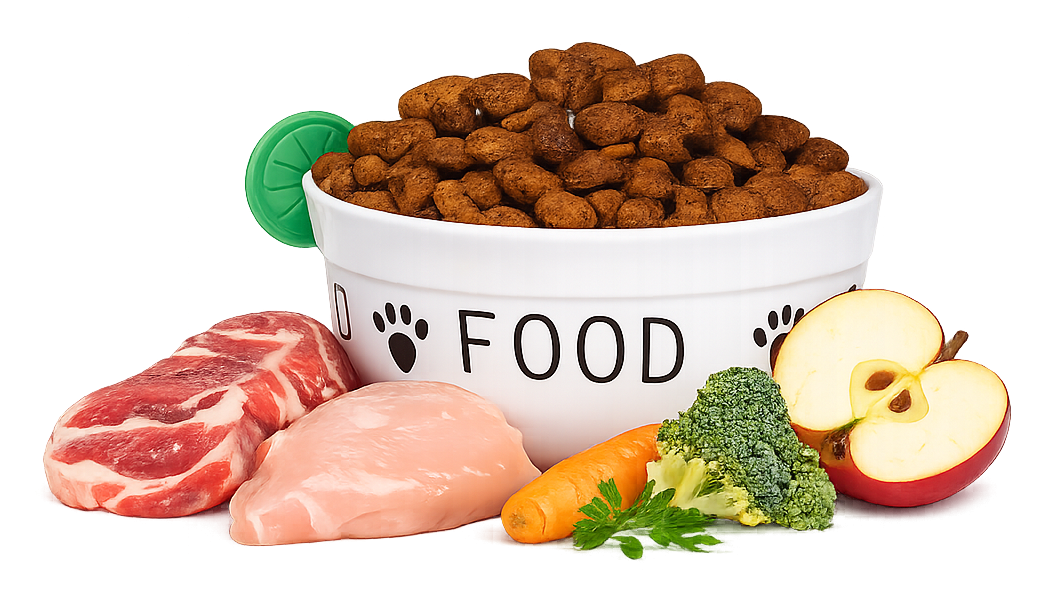 Perro disfrutando de una alimentación natural Organic Hunde